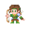 animation of an archer character